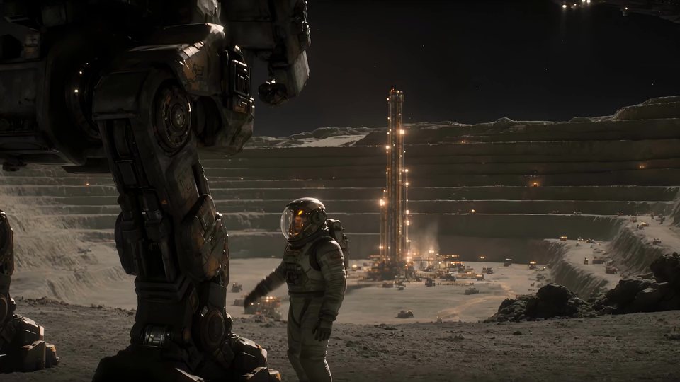 Quiet Sky, regolith mining mech