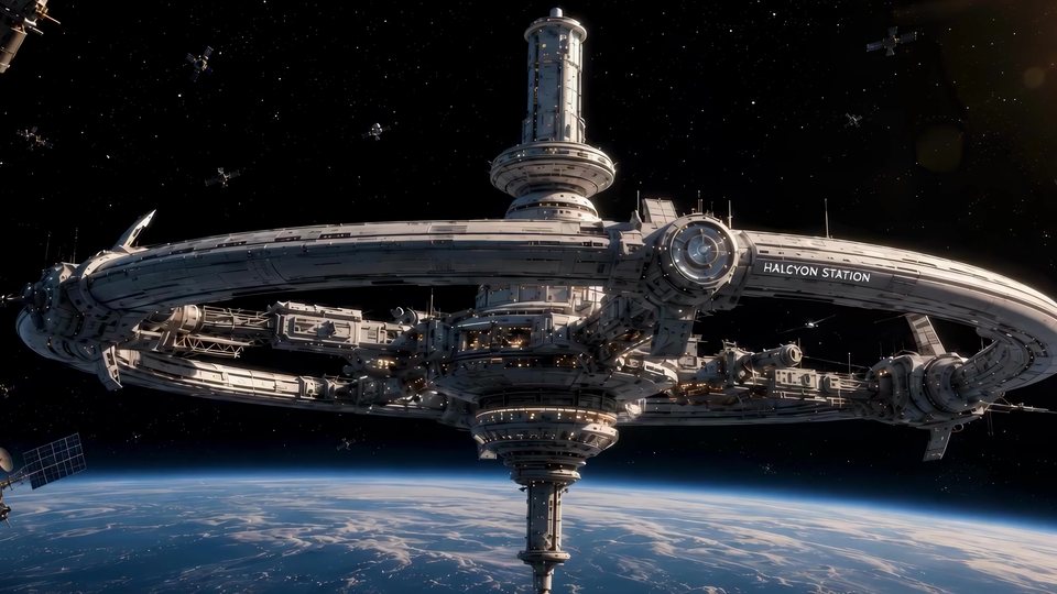 Quiet Sky, the Halcyon station over Earth